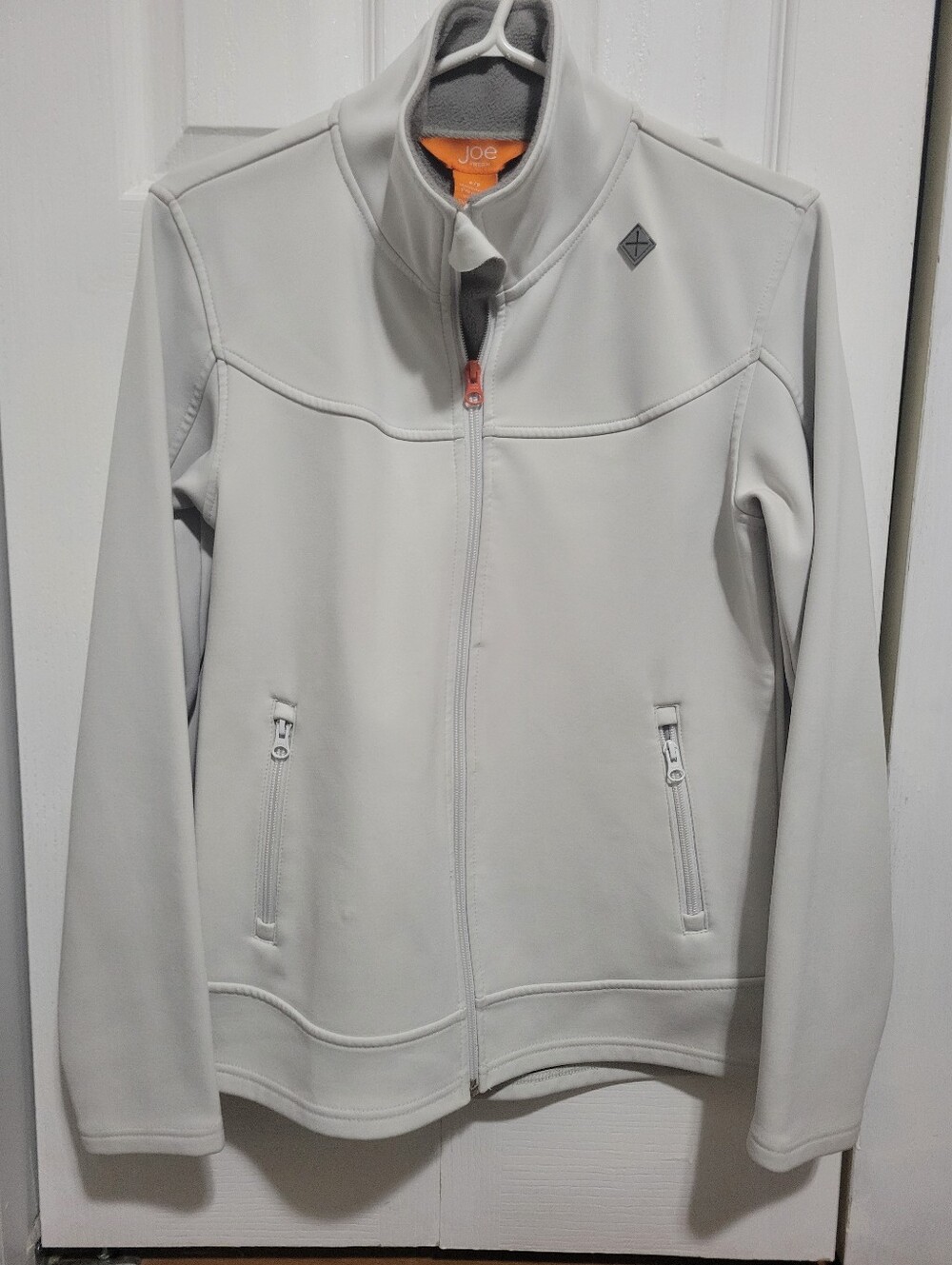Joe Fresh Softshell Jacket Fleece Lined White Small S/P Active Outdoor